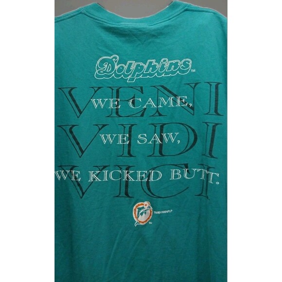 VTG 1996 Miami Dolphins “Absolute Victory” Sleeveless Tee XL Single Stitch - Picture 9 of 12